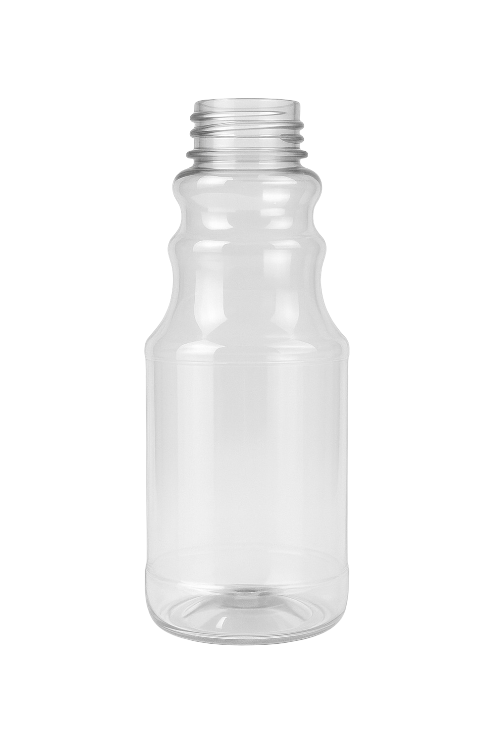 16 oz Clear Juice Bottle - Multiple Cap Colors Available