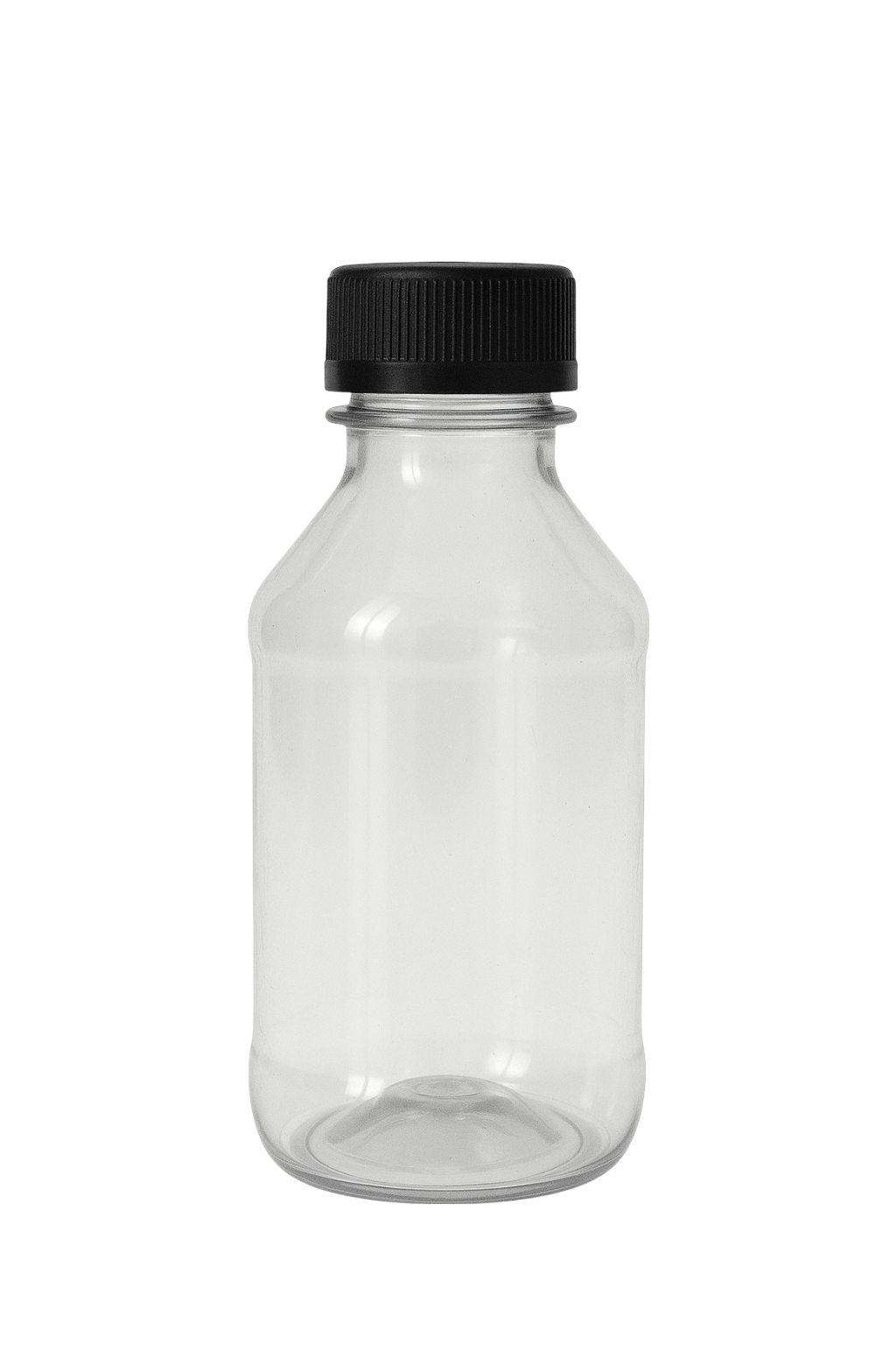 Round Clear Plastic Bottle 4 oz – Single or Case of 500