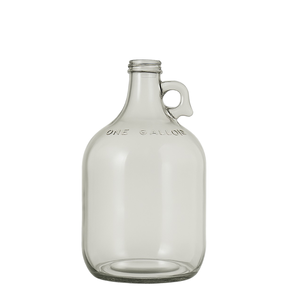 1-Gallon Glass Jug with Handle – With or Without Cap