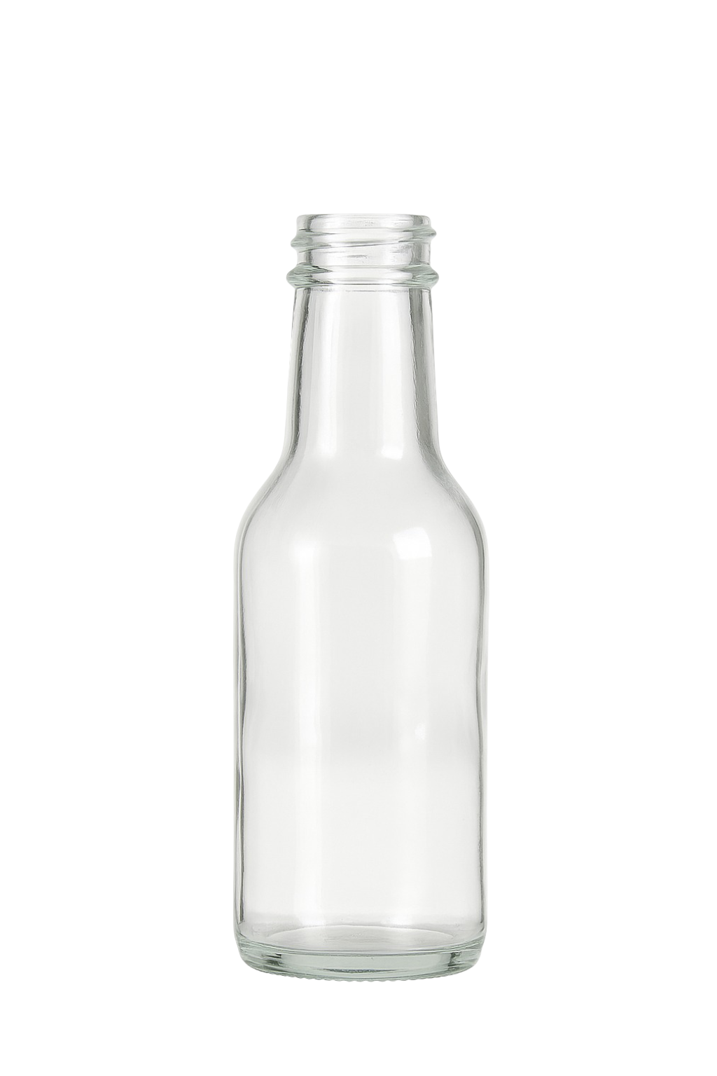 Clear glass bottle 13 oz – Single or Case of 24 with Cap Options