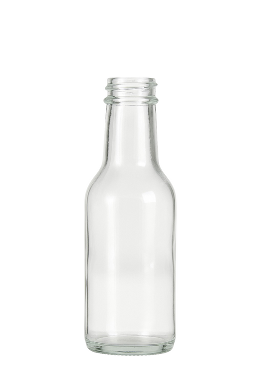 Clear glass bottle 13 oz – Single or Case of 24 with Cap Options