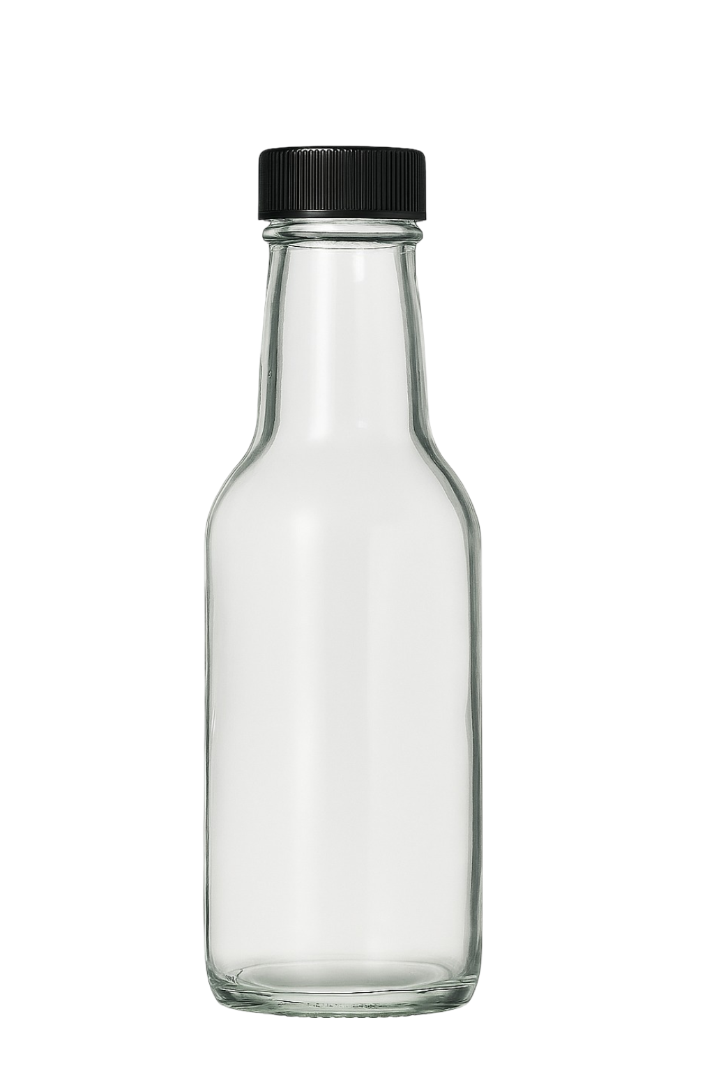 Clear glass bottle 13 oz – Single or Case of 24 with Cap Options