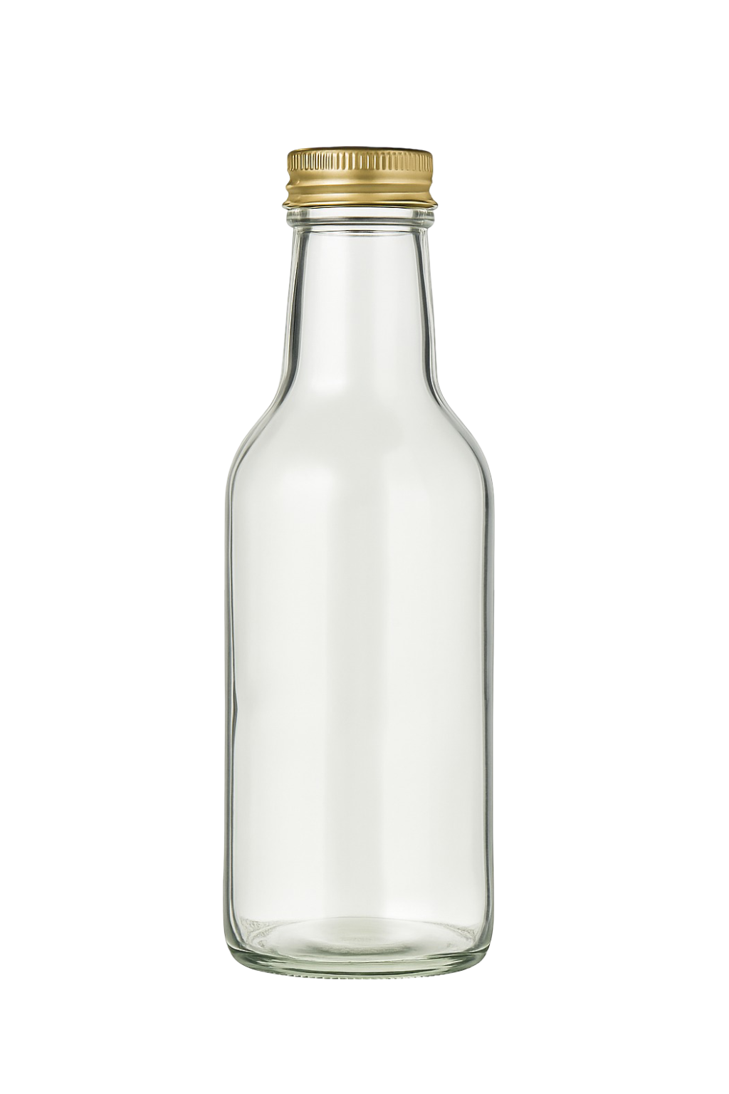 Clear glass bottle 13 oz – Single or Case of 24 with Cap Options