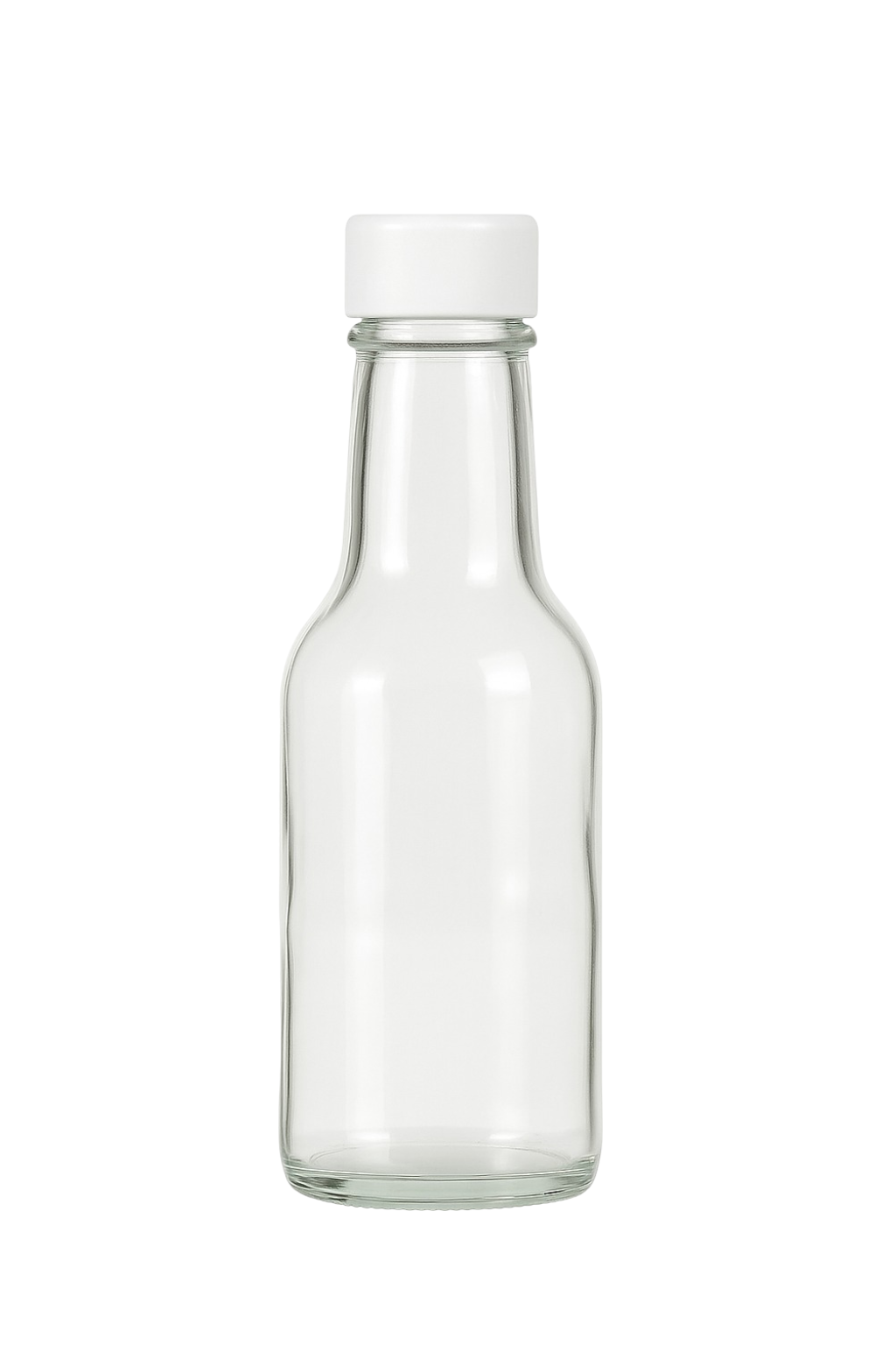 Clear glass bottle 13 oz – Single or Case of 24 with Cap Options