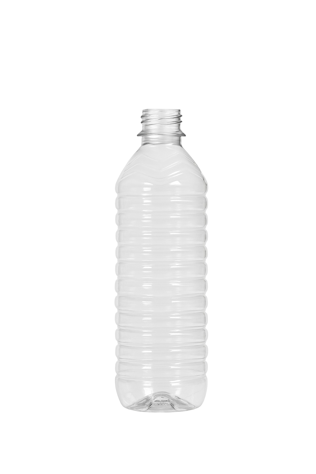 16 OZ Clear Ribbed Water Bottle– Bulk Pack