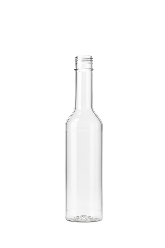 750 ml Clear PET Bottle – Box of 12 Units with Assorted Cap Colors