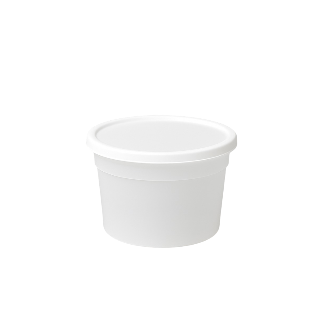 White Food Containers – 16 oz & 32 oz – With or Without Lid