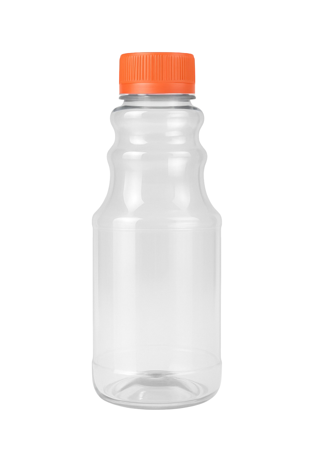 16 oz Clear Juice Bottle - Multiple Cap Colors Available