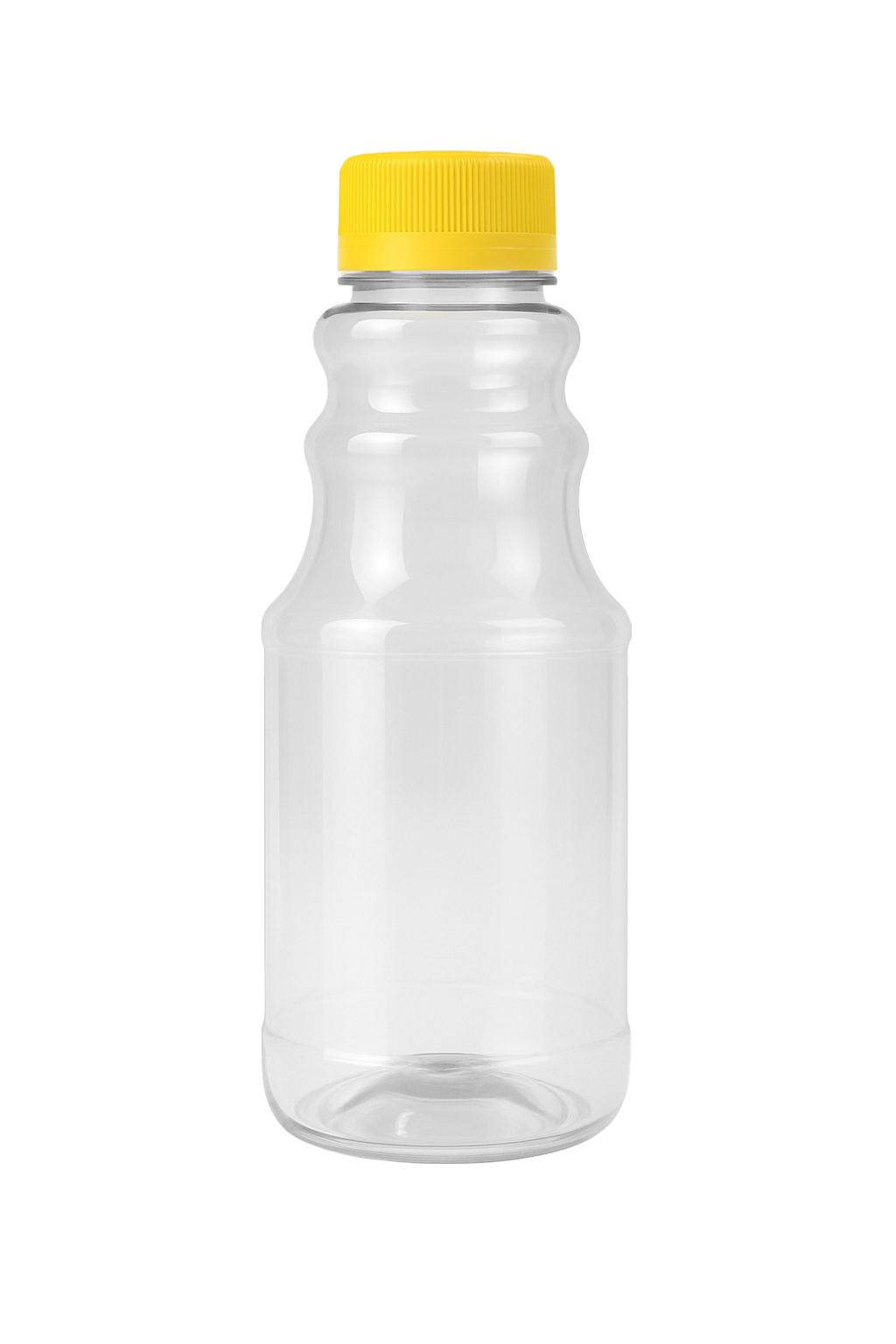 16 oz Clear Juice Bottle - Multiple Cap Colors Available