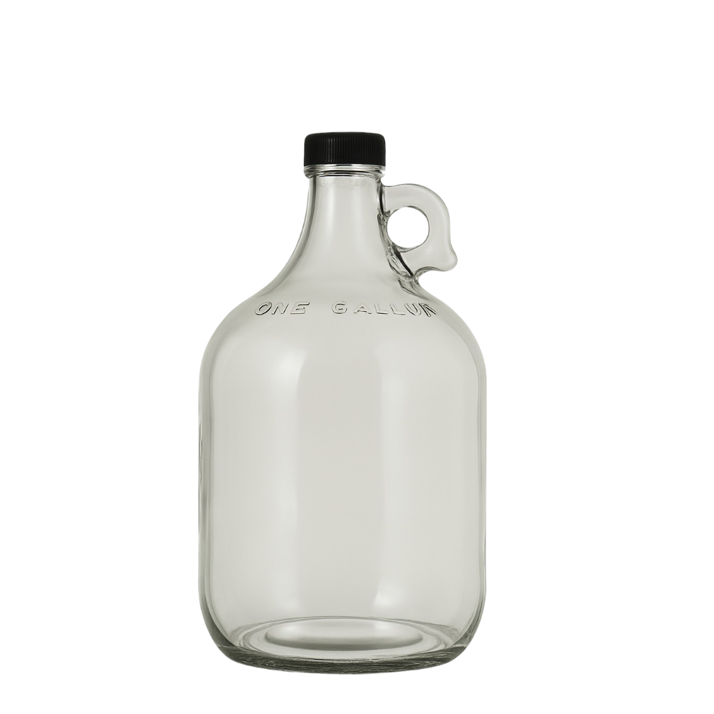 1-Gallon Glass Jug with Handle – With or Without Cap