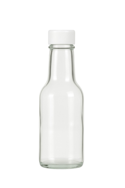 Clear glass bottle 13 oz – Single or Case of 24 with Cap Options