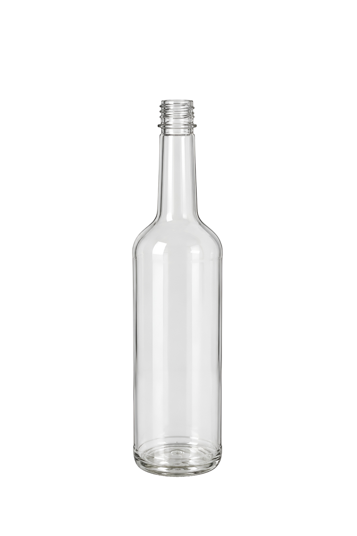 750 ml Clear PET Bottle – Box of 12 Units with Assorted Cap Colors
