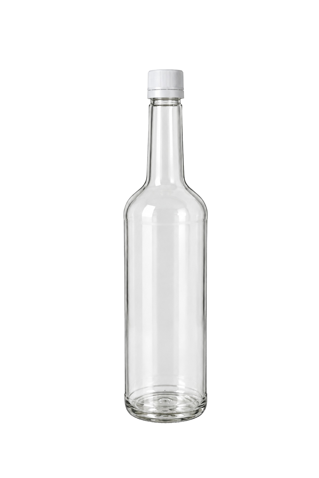 750 ml Clear PET Bottle – Box of 12 Units with Assorted Cap Colors